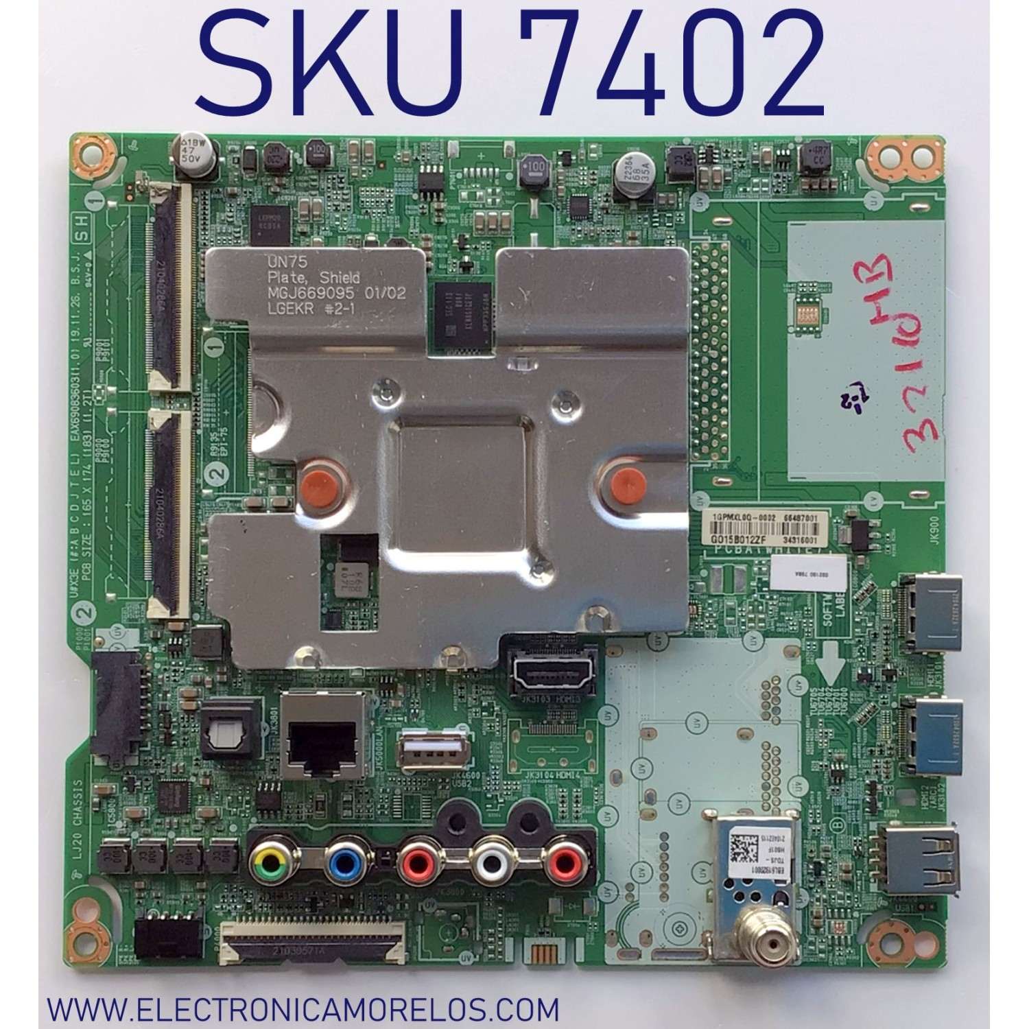 MAIN PARA TV LG / NUMERO DE PARTE EBU66487001 / EAX69083603(1.0) / 34316001 / PANEL NC500DQG-AAKX1 / DISPLAY LC500DQC(SP)(A1) / MODELO 50UQ7070ZUE.BUSJLM	